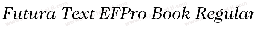 Futura Text EFPro Book Regular字体转换
